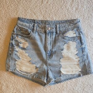 American Eagle Distress Mom Fit Jeans